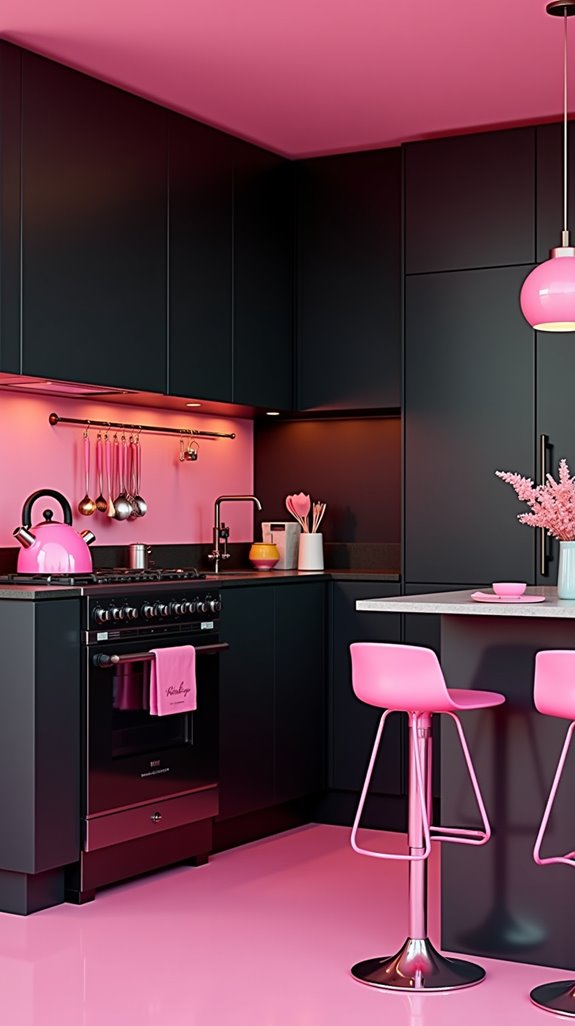 playful pink bold black