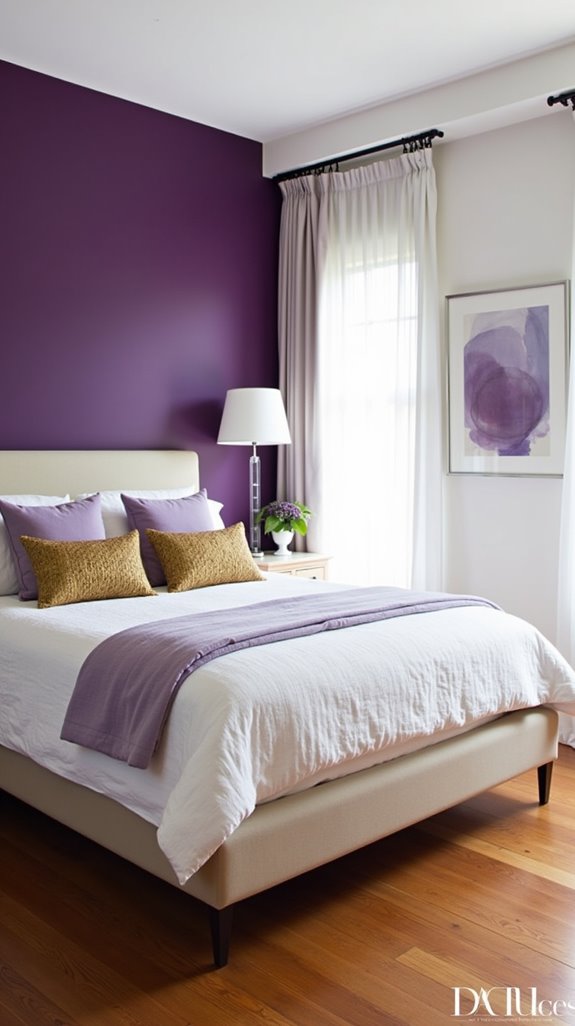 purple accent wall inspiration