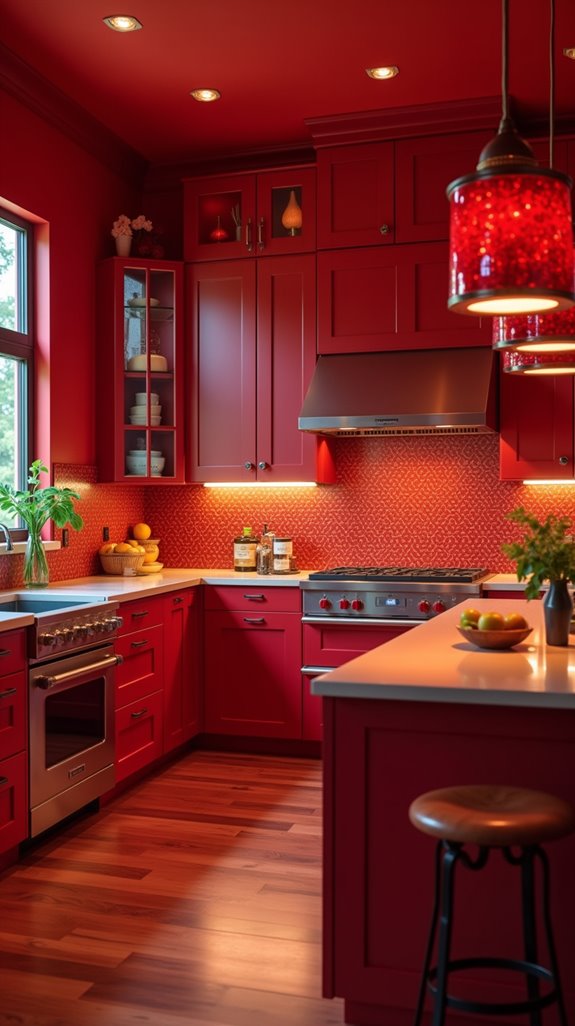 red lighting fixtures elegance