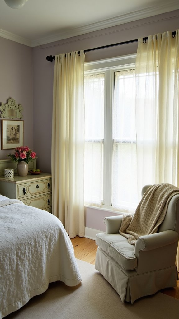 relaxing cottage bedroom palette