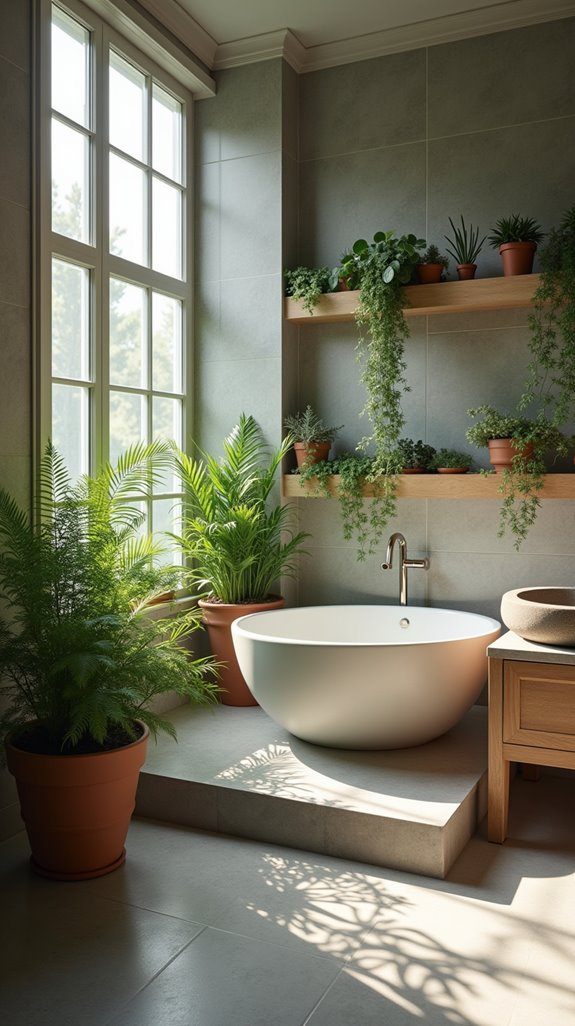 revitalize bathrooms with plants