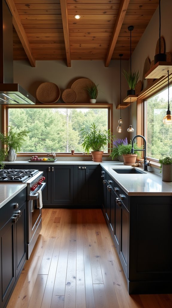 rustic kitchen with natural elements