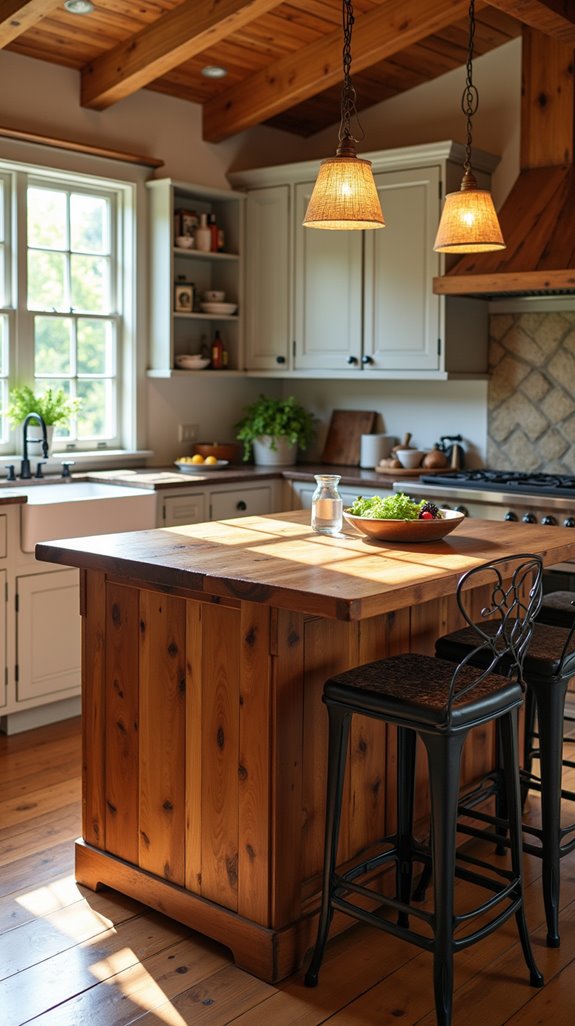 rustic wood kitchen islands
