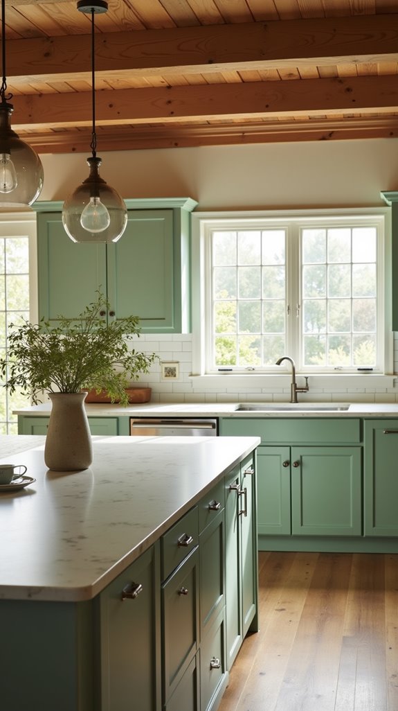 sage green kitchen elegance