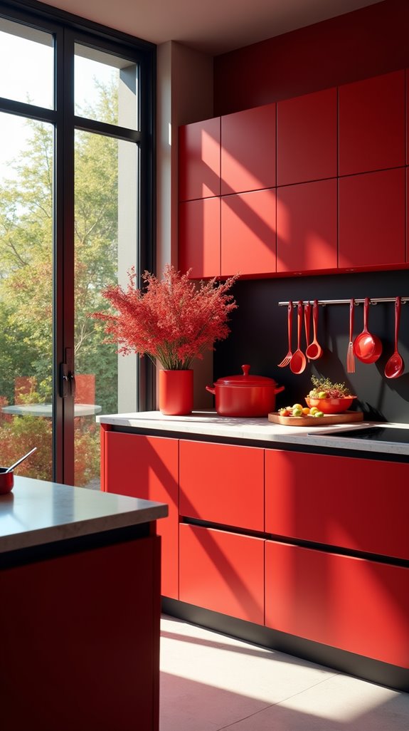 seasonal red kitchen decor
