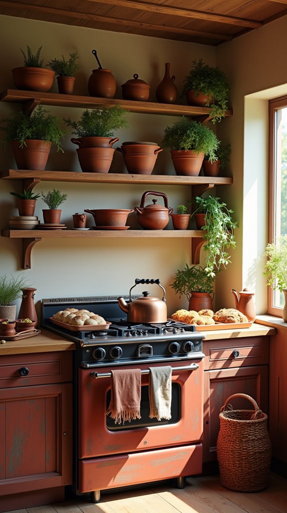 seasonal rust kitchen decor