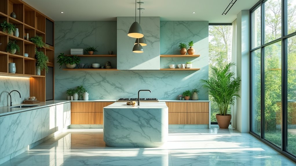 serene nature inspired kitchens