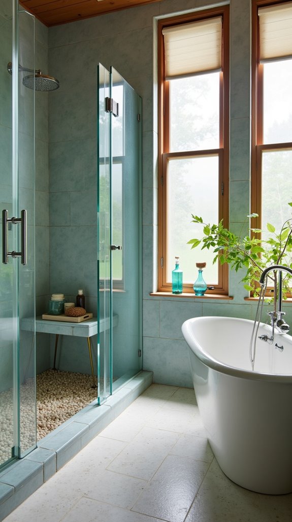 serene shower space design