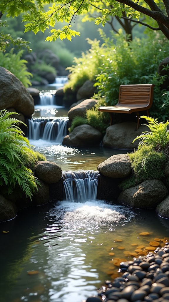 small garden waterfall materials