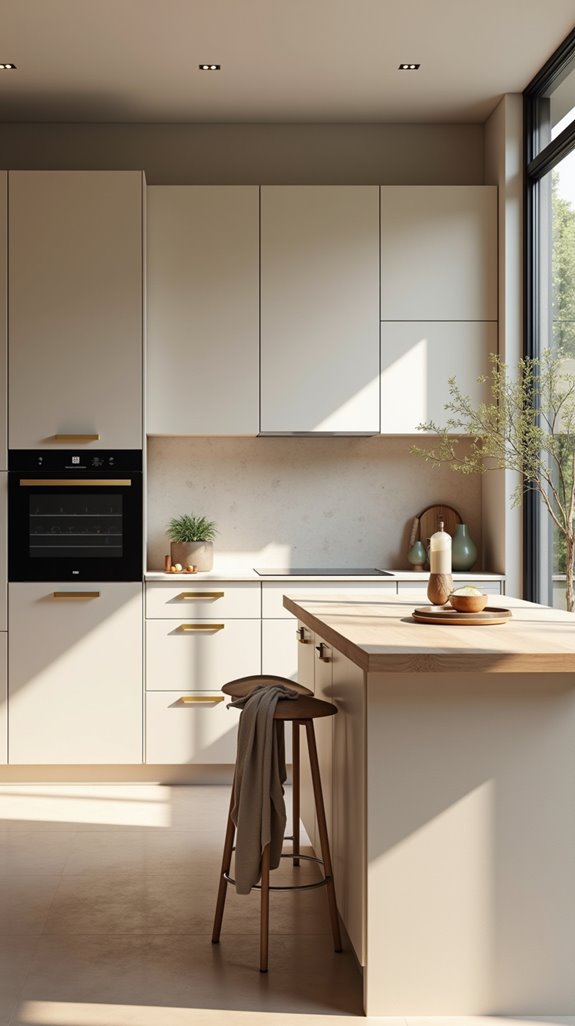 soft beige kitchen accents