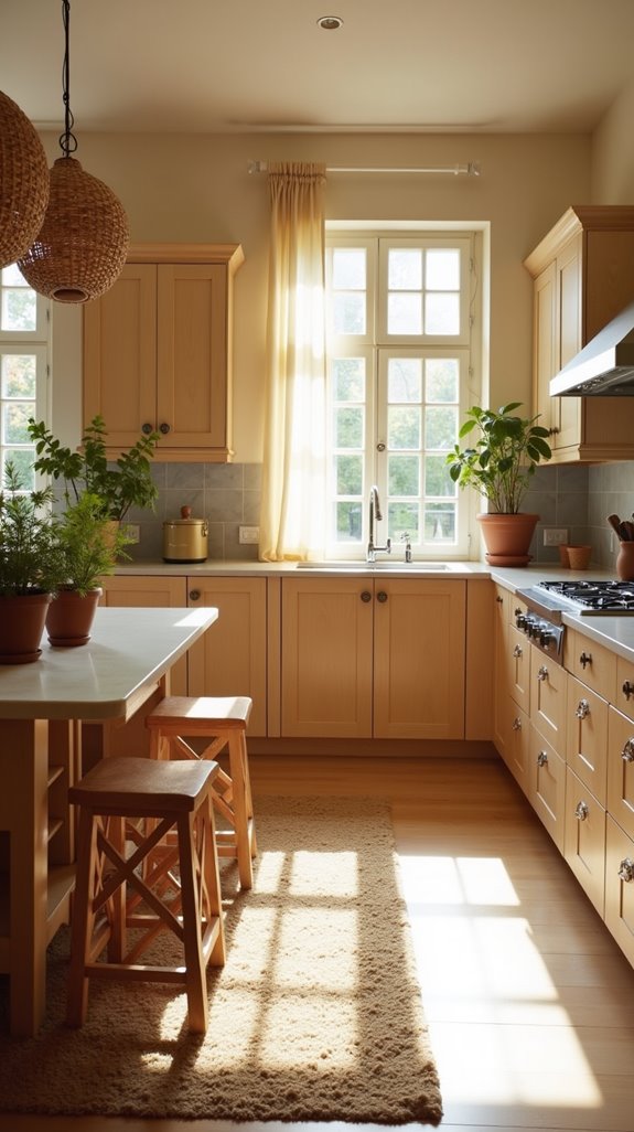 soft inviting kitchen elements