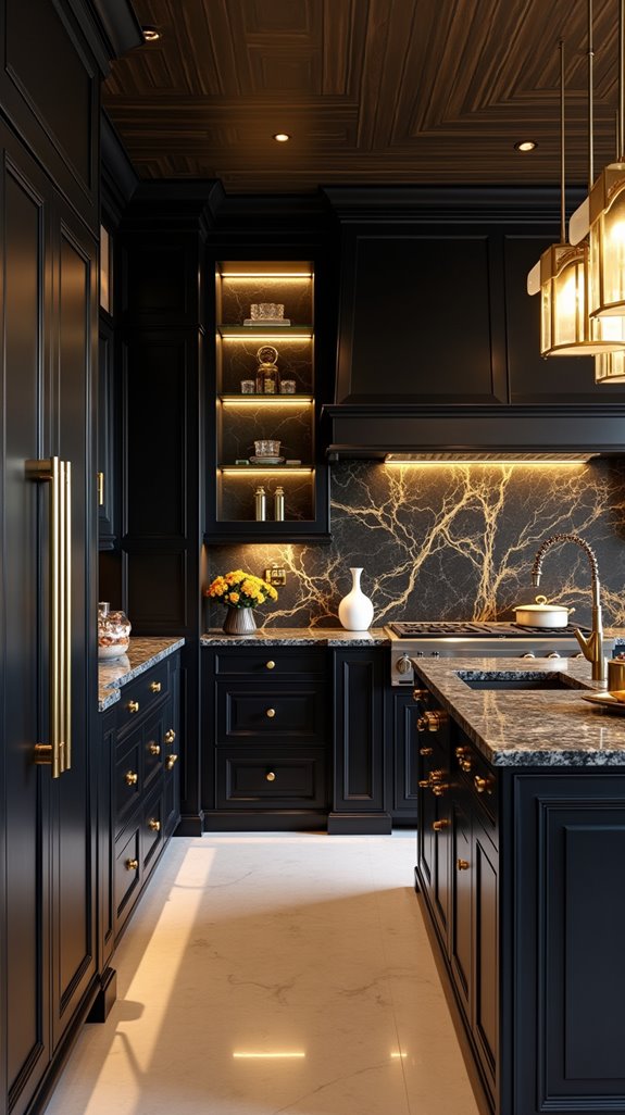 sophisticated black and gold
