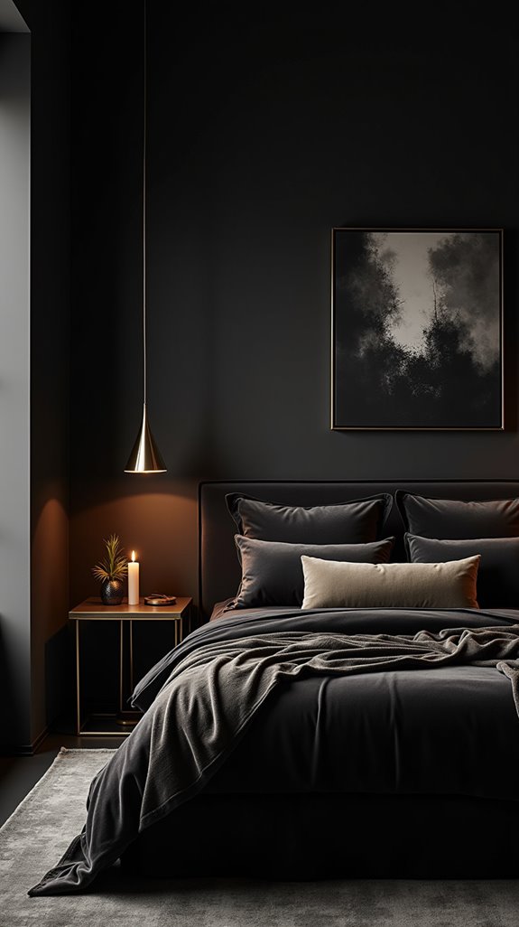 sophisticated black interior design