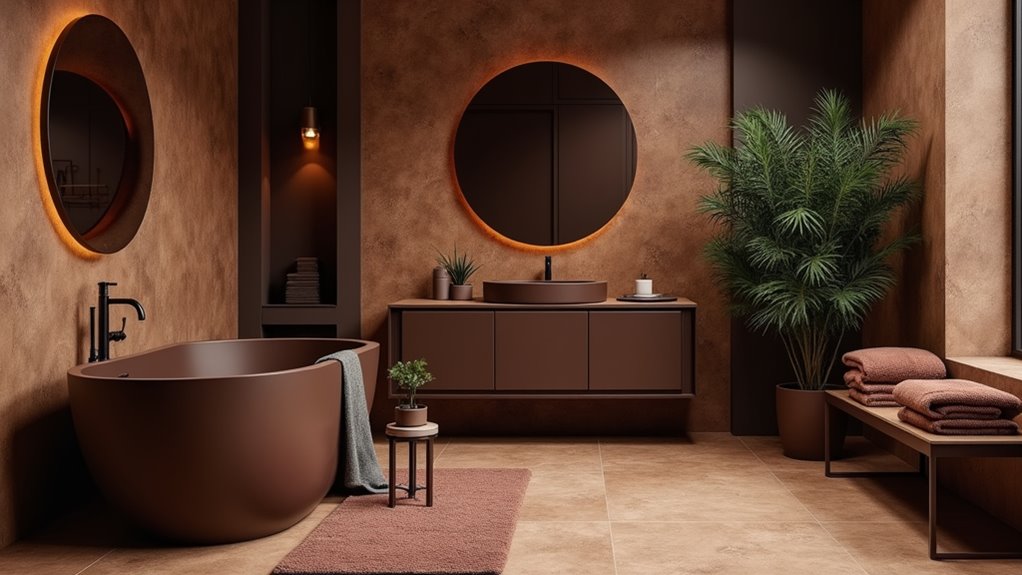 sophisticated earthy bathroom designs