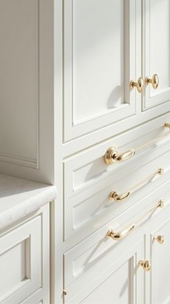 sophisticated white gold accents