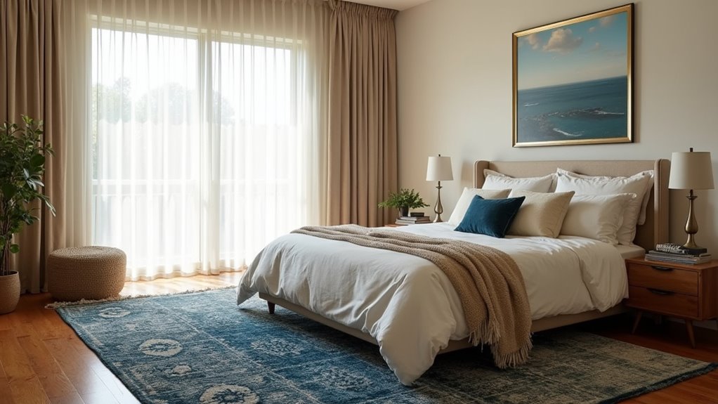 stylish bedroom rug inspiration