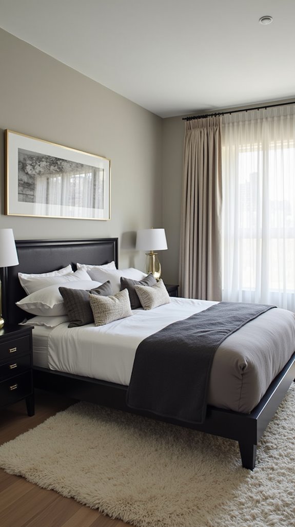 stylish black bed frame