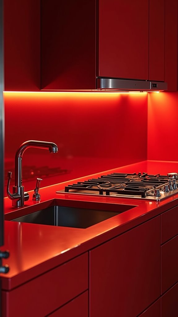 stylish durable red countertops