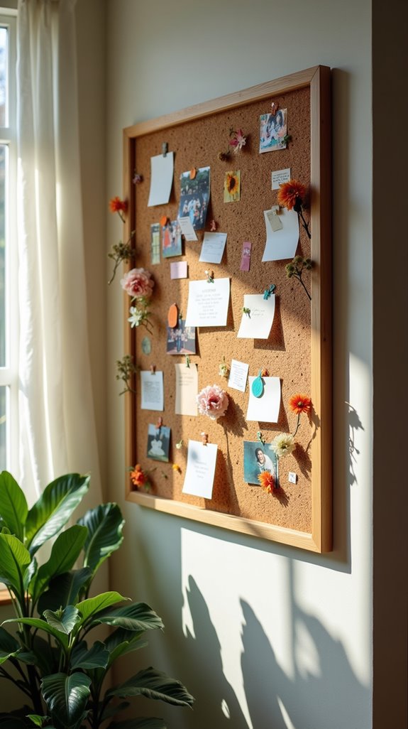 stylish framed cork board