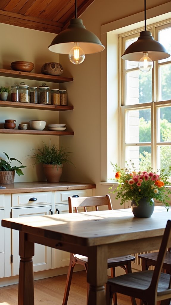 stylish functional open shelving