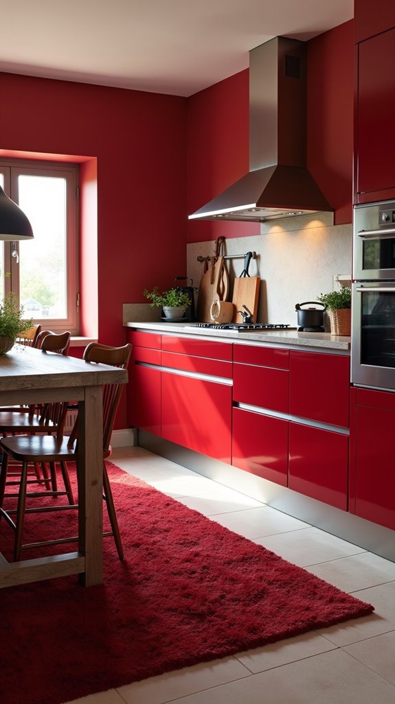 stylish red rug selection