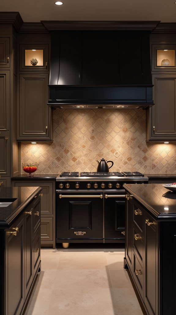 stylish taupe and black tiles