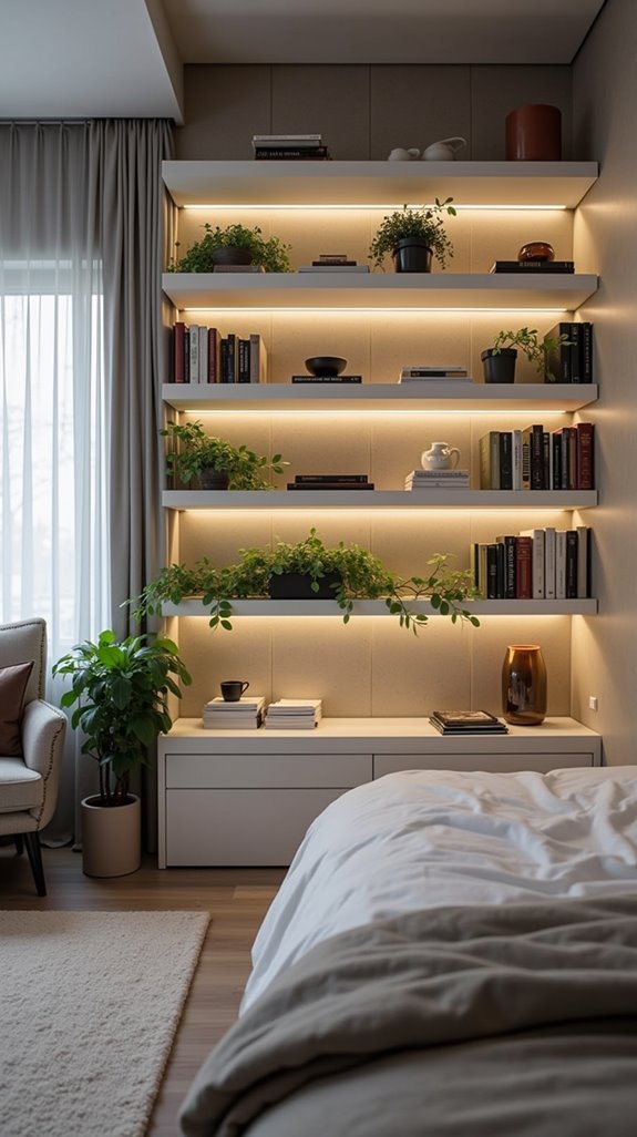 stylish wall mounted shelving solutions