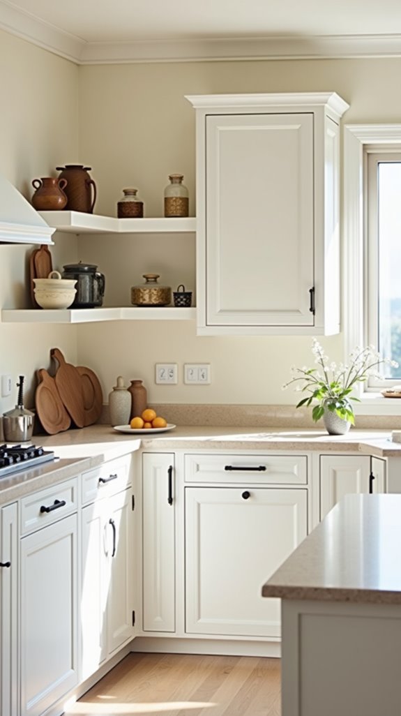 stylish white cabinets maximize storage