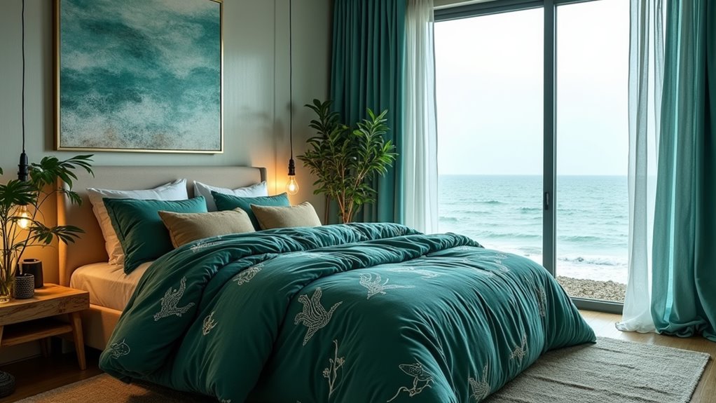 teal bedroom ocean inspiration
