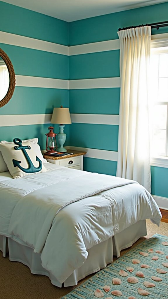 teal nautical decor elements