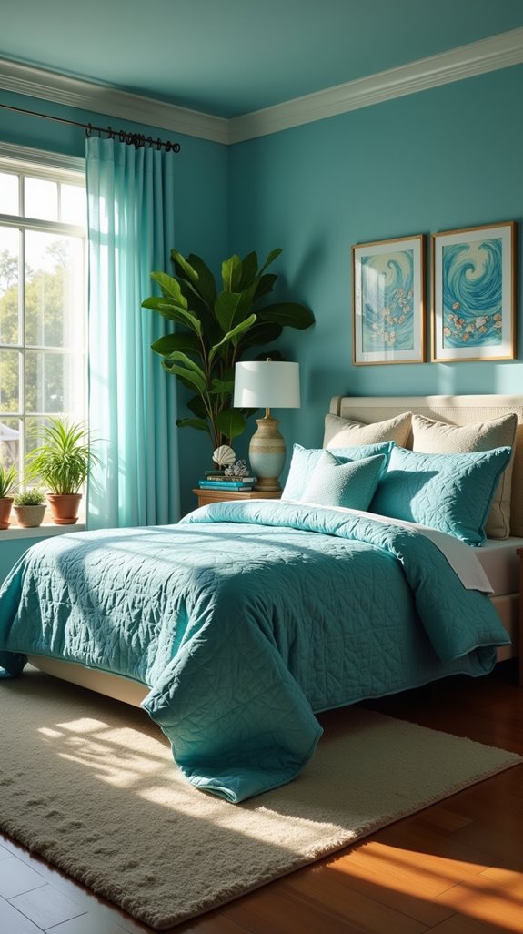teal ocean patterned bedding choices