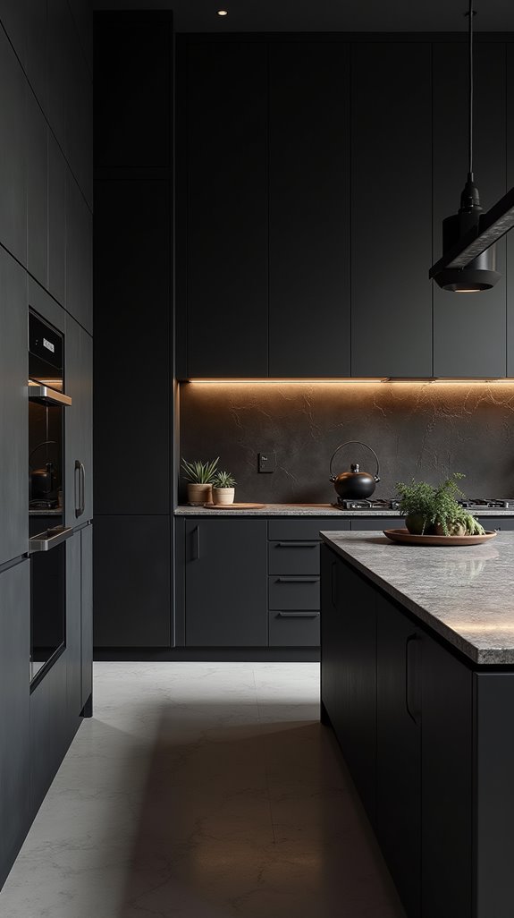 textured surfaces enhance kitchen depth