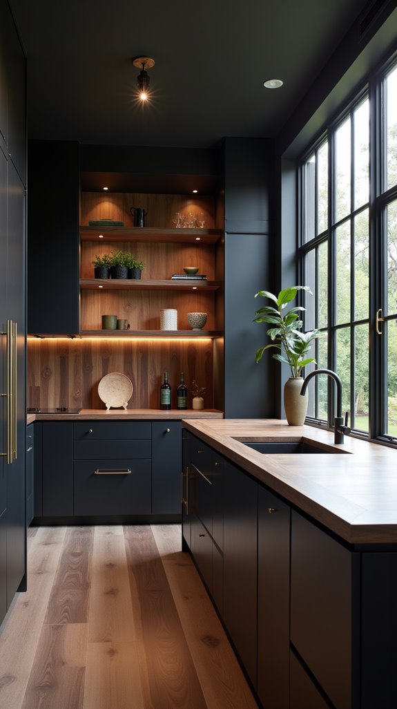textured wood finishes contrast