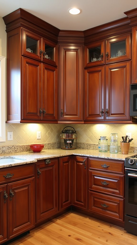 timeless shaker cherry cabinets