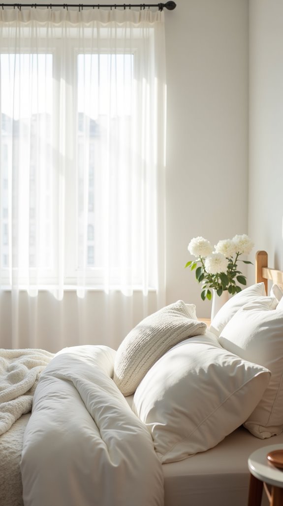 tranquil all white bedroom retreat