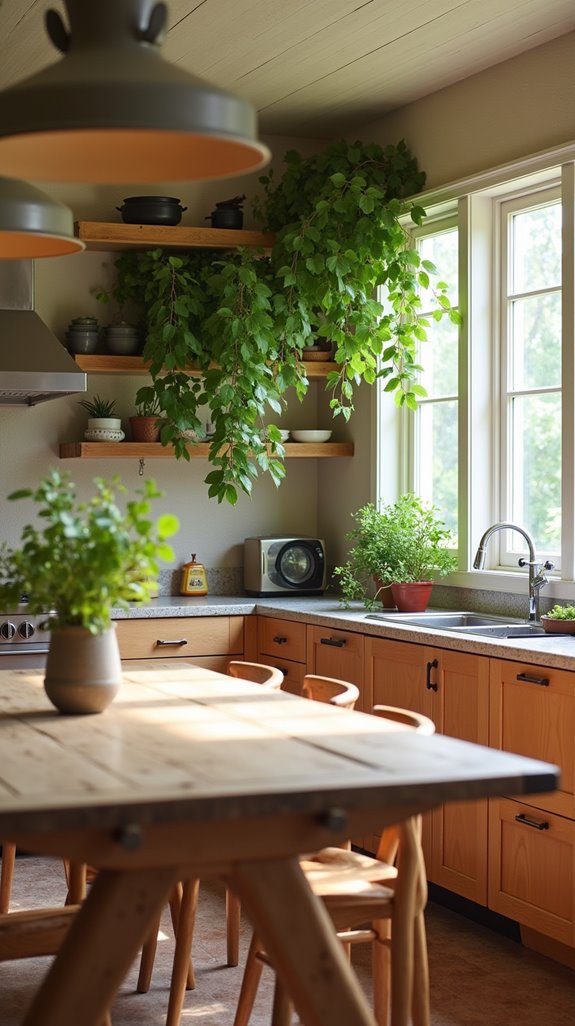 transform kitchen with greenery