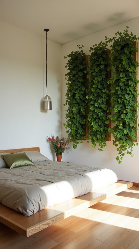 vertical garden bedroom accent