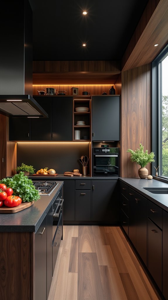 vibrant accent colors enhance kitchens