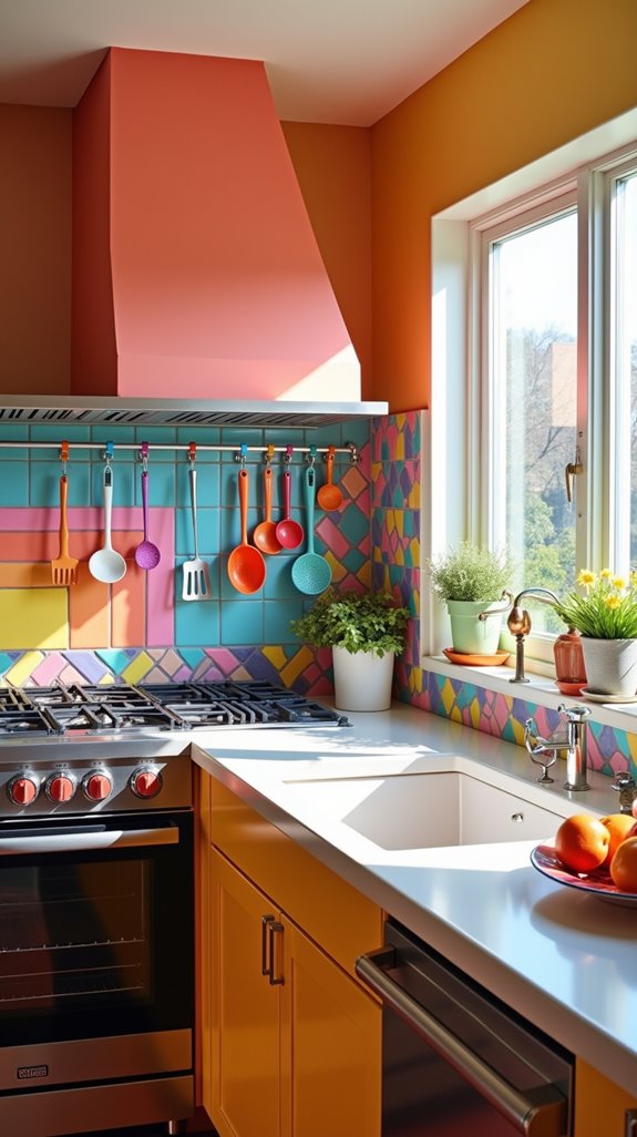 vibrant backsplash design ideas