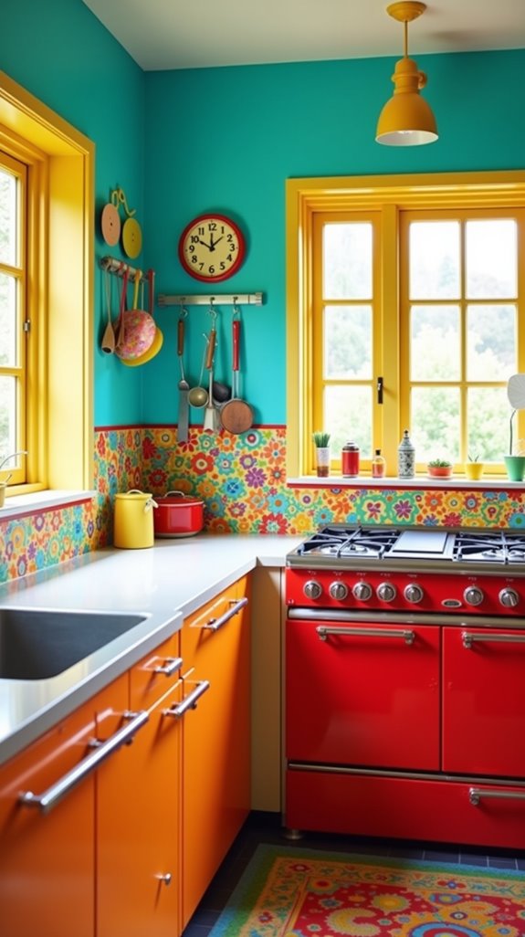 vibrant kitchen appliance colors