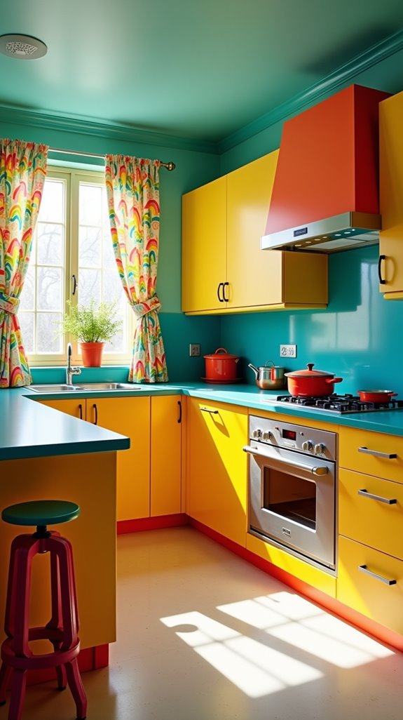 vibrant kitchen window treatments