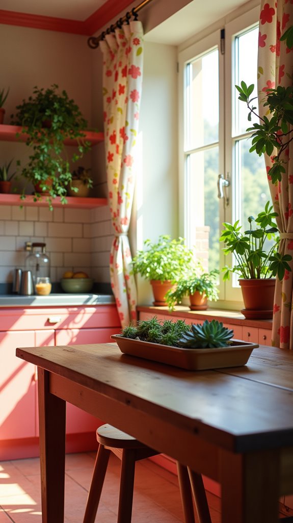 vibrant plants enhance kitchens