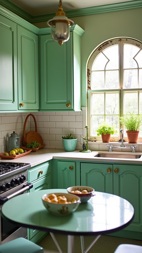 vintage charm in pistachio