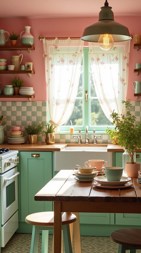 vintage playful kitchen decor