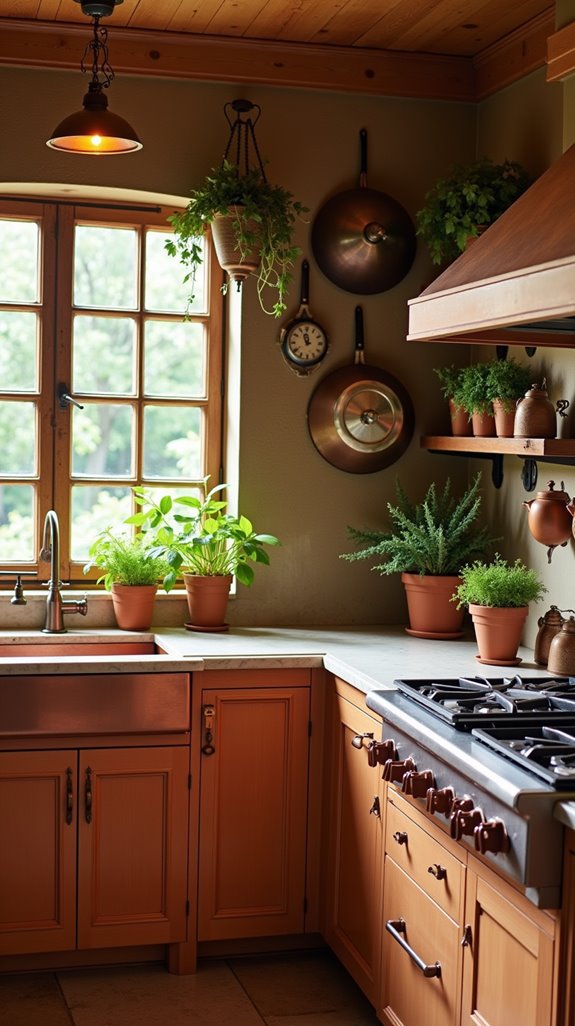 warm copper lighting ambiance