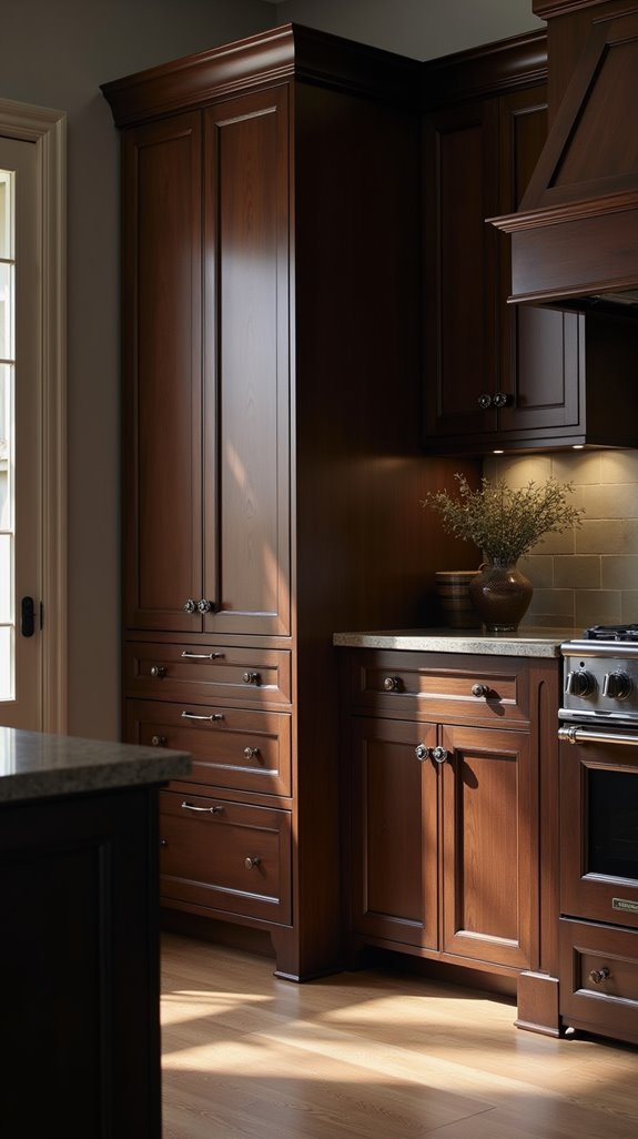 warm oak cabinet elegance