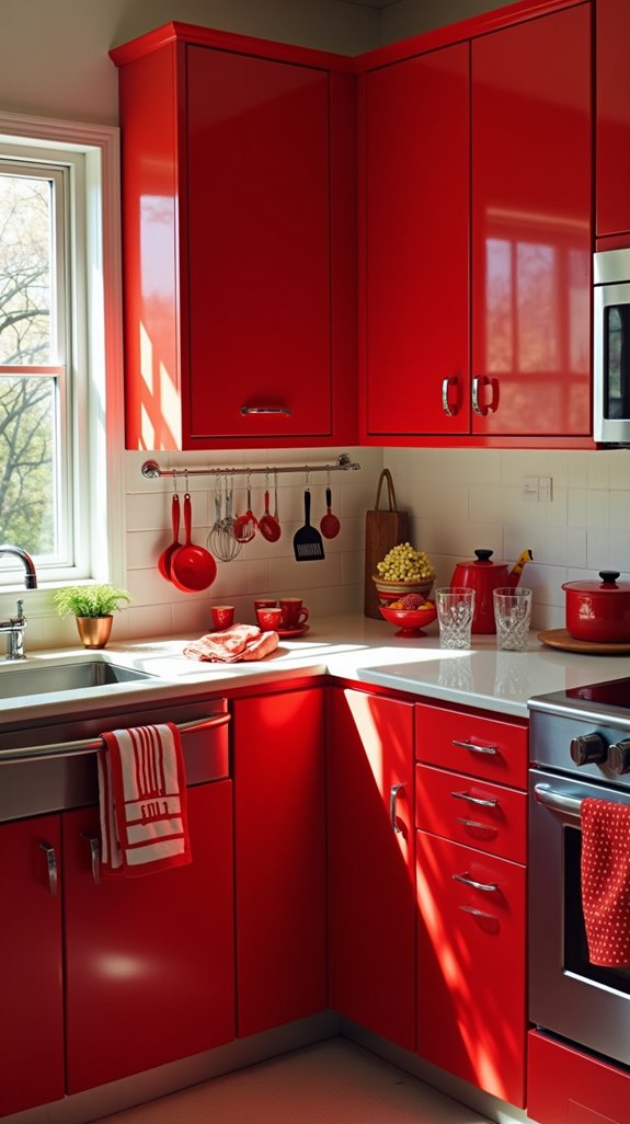 whimsical red kitchen accessories