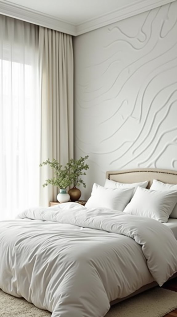 white accent wall sophistication