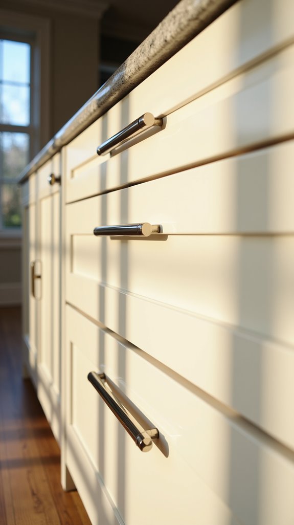 white gold kitchen lighting accents