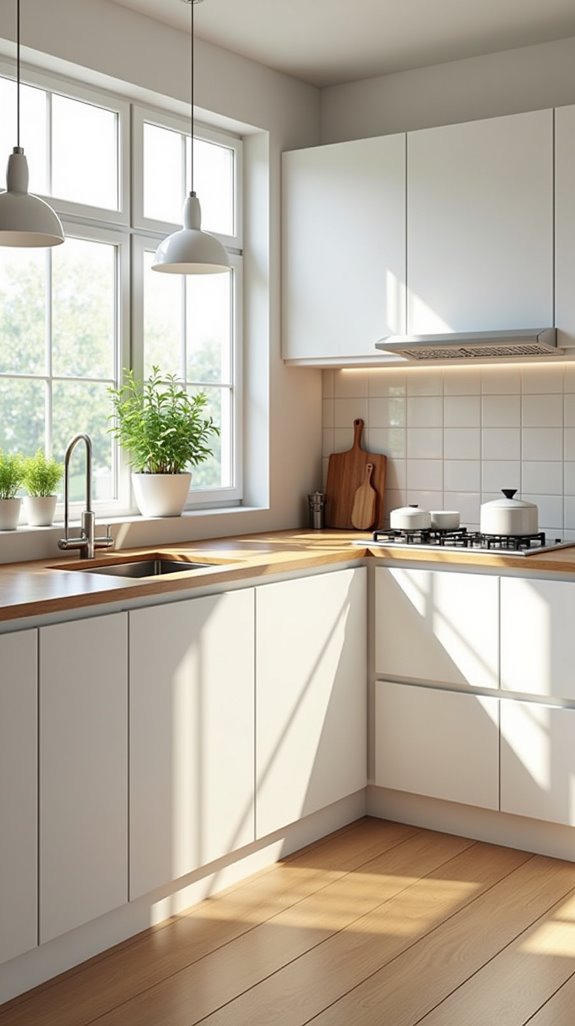 white wood kitchen elegance